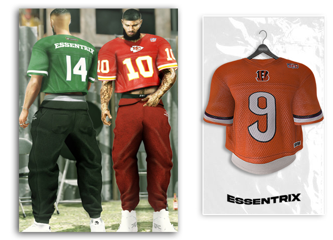 -ESSENTRIX-. Crop Jersey (Bengals)