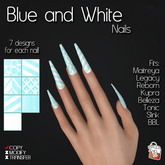 ~TL~ Blue and White Nails