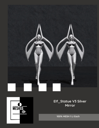 MeshedUp: Elf_Statue V3 Silver Mirrored