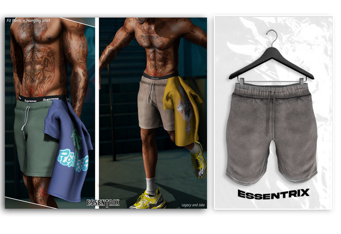 -ESSENTRIX-. Fit Shorts (L.Gray)