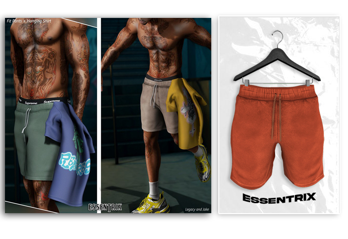 -ESSENTRIX-. Fit Shorts (Orange)