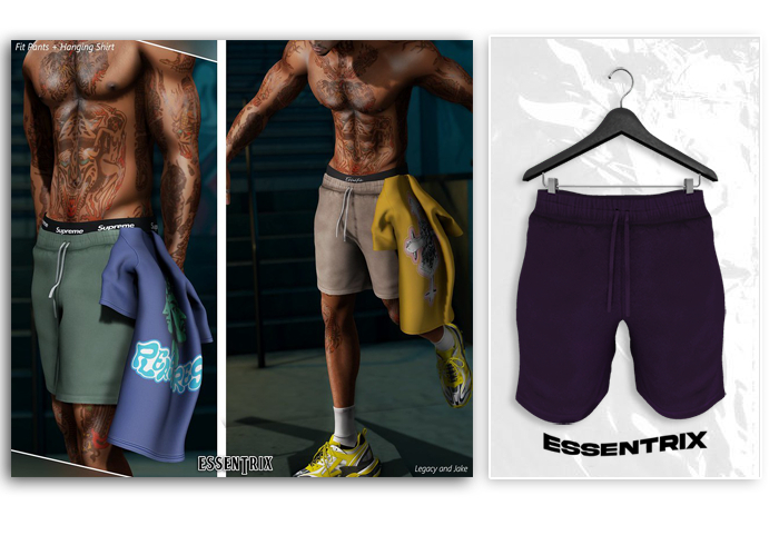 -ESSENTRIX-. Fit Shorts (Purple)