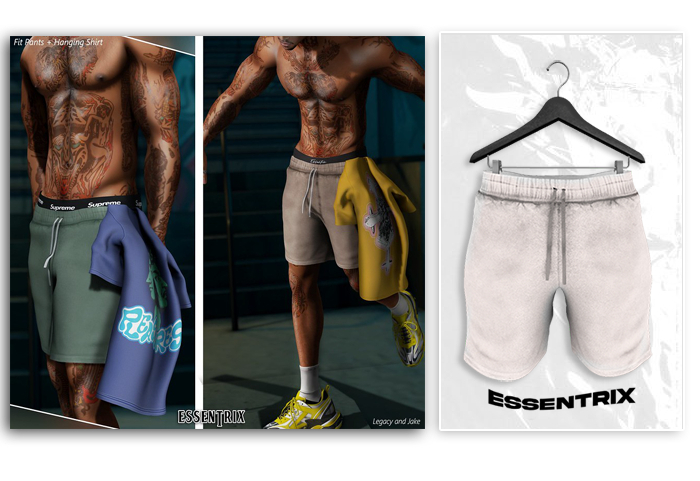 -ESSENTRIX-. Fit Shorts (White)