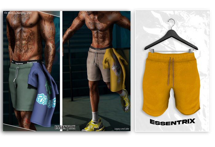 -ESSENTRIX-. Fit Shorts (Yellow)