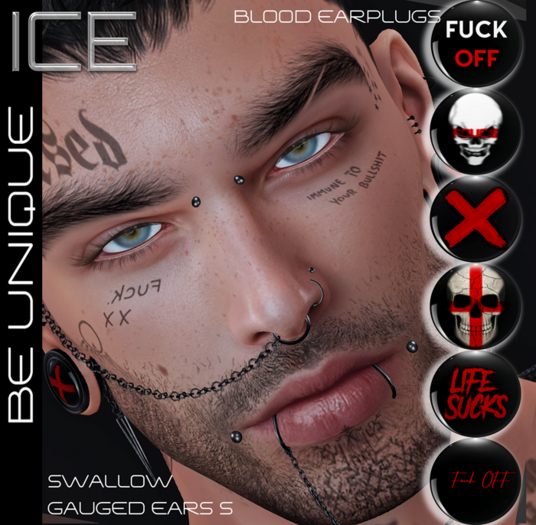 (ICE) Blood Gauged Earplugs 