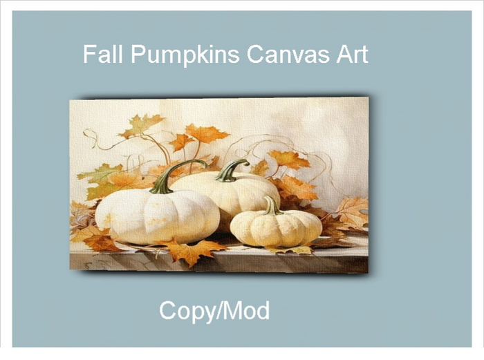 *CC* Fall Pumpkins Canvas Art 
