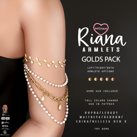 MICHAN - Riana Armlets [Golds Pack]