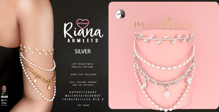 MICHAN - Riana Armlets - Silver