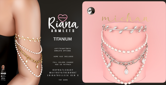 MICHAN - Riana Armlets - Titanium