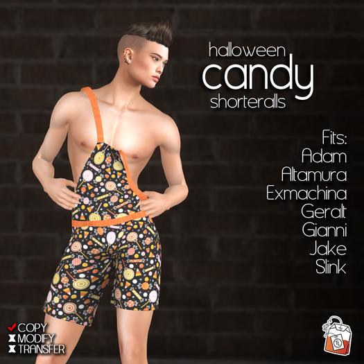 ~TL~ Halloween Candy Shorteralls
