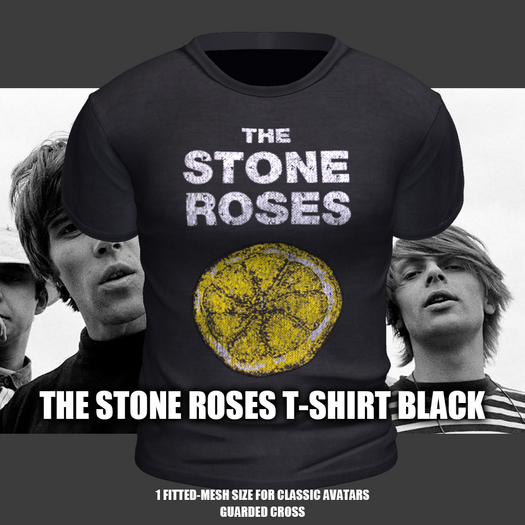 *GUARDED CROSS/Men's-Wear* The Stone Roses T-Shirt Black