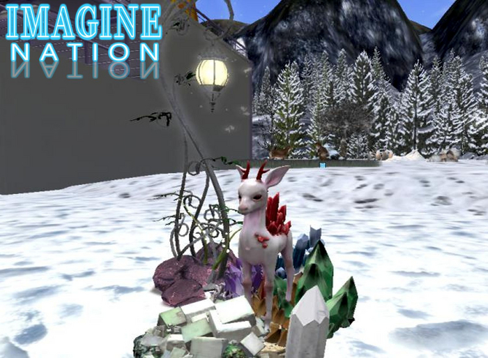 Imagine Crystal Deer & Elven Lamp