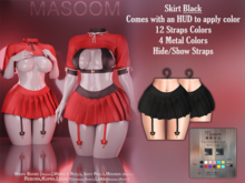 [[ Masoom ]] Crimson Curse Skirt - Black