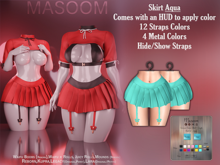 [[ Masoom ]] Crimson Curse Skirt - Aqua