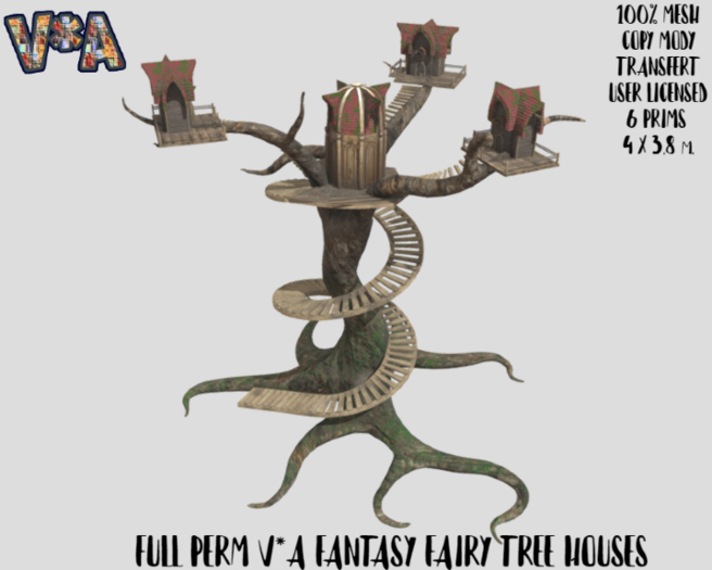 FULL PERM V*A FANTASY FAIRY TREE HOUSES
