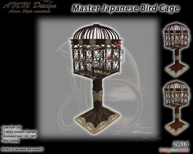 *AMM Design Furniture / Decor Japanese Master Bird Cage