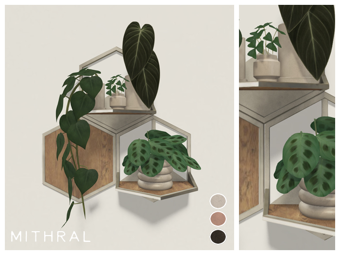 Mithral * Small Hexagon Shelf Display V2 Fat Pack