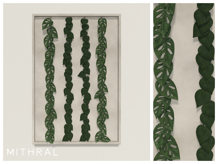 Mithral * Large Vine Frame (White)