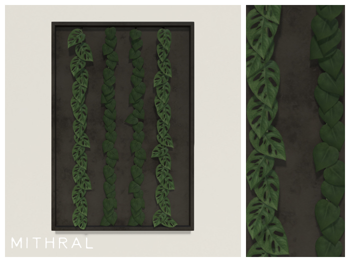 Mithral * Large Vine Frame (Black)
