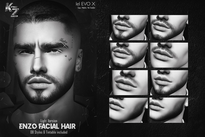 *DEMO Enzo Facial Hair - LIGHT VERSION