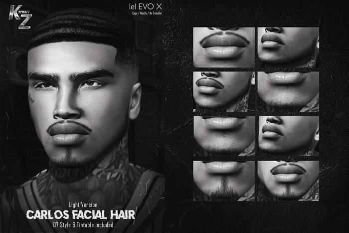*DEMO Carlos Facial Hair - 07 Style - Light Version