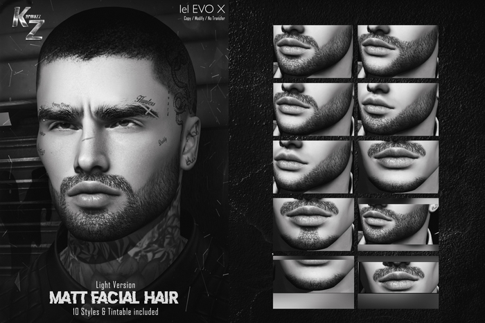 #DEMO Matt Facial Hair  LIGHT VERSION