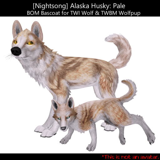 [NS] Wolf & Wolfpup Texture Alaska Husky: Pale