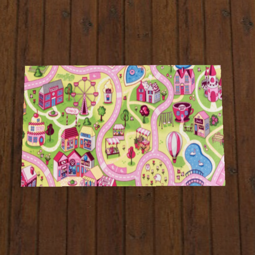 Girls Car Rug with Funfair