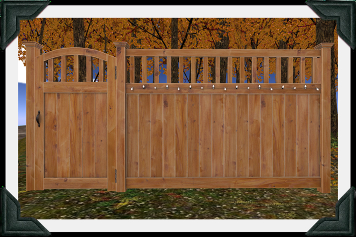 floorplan. backyard fence set / pine [box]