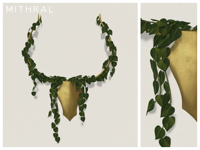Mithral * Abstract Deer Head Planter (Gold)