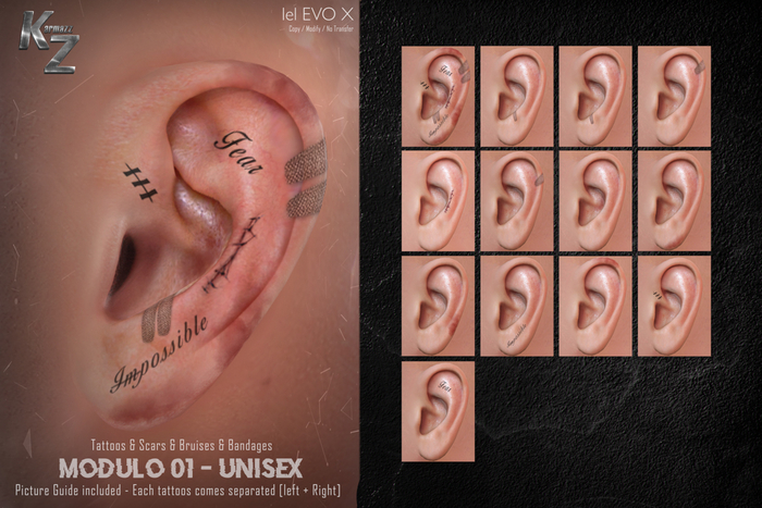KARMAZZ Modulo 01 - Tattoos & Scars & Bruises & Bandages - EVOX
