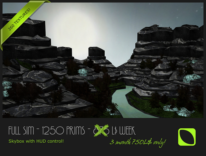 Full SIM Skybox - 750L$ / 1250P - Texture HUD - GHOST