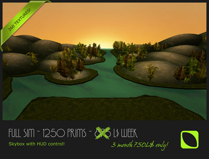 Full SIM Skybox - 750L$ / 1250P - Texture HUD - JADE