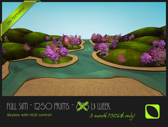 Full SIM Skybox - 1450Prims - Landscape Toggle & Texture HUD!