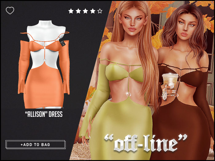 "Off-Line" x "Allison" Dress / Peach