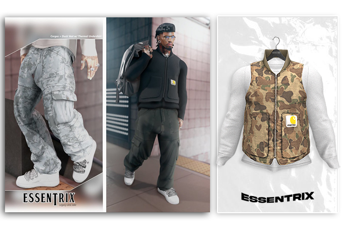 -ESSENTRIX-. Duck Vest (Camo V1)