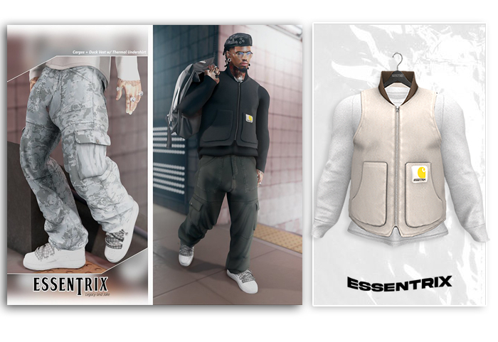 -ESSENTRIX-. Duck Vest (Cream)