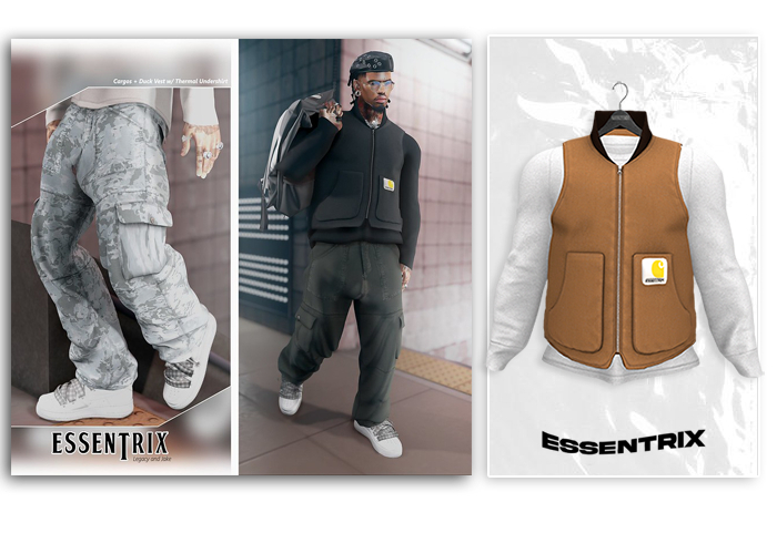 -ESSENTRIX-. Duck Vest (Plain)