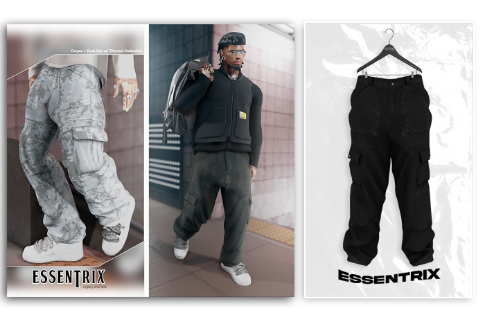 -ESSENTRIX-. Cargo (Black)
