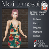 ~TL~ Green Hawaiian Nikki Jumpsuit