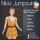 ~TL~ Orange Hawaiian Nikki Jumpsuit