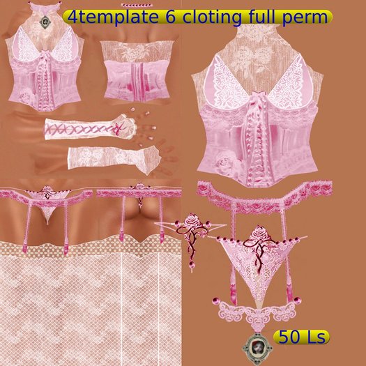 corset rose pastel