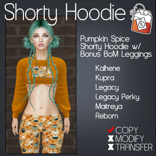 ~TL~ Pumpkin Spice Shorty Hoodie Set