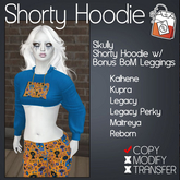 ~TL~ Skully Shorty Hoodie Set