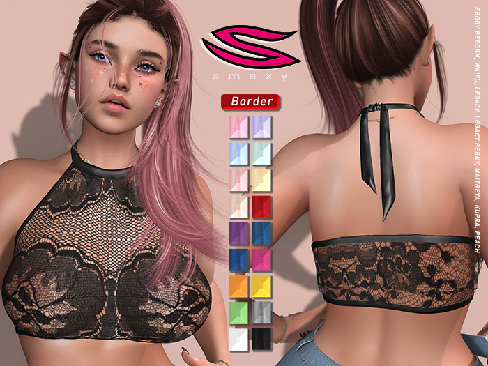 ::Smexy:: HalterLace TOP BLACK