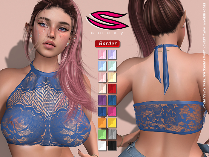 ::Smexy:: HalterLace TOP BLUEB