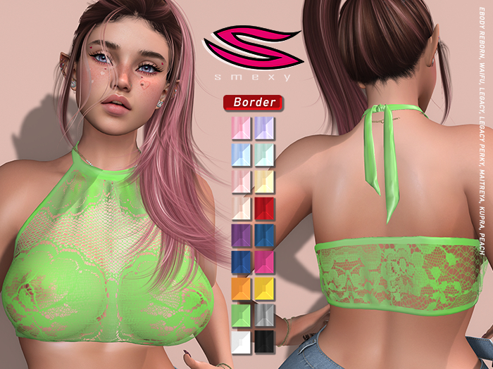 ::Smexy:: HalterLace TOP GREEN