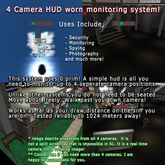 4 Camera Security System HUD- Instructions Inside