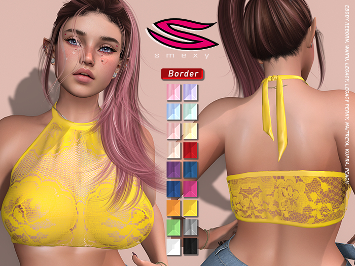 ::Smexy:: HalterLace TOP YELLOW