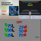 Retail sales signs-Box